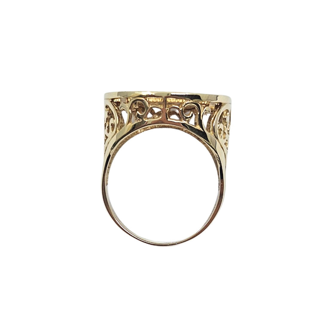 9ct/22ct Yellow Gold Full Sovereign Ring 1980