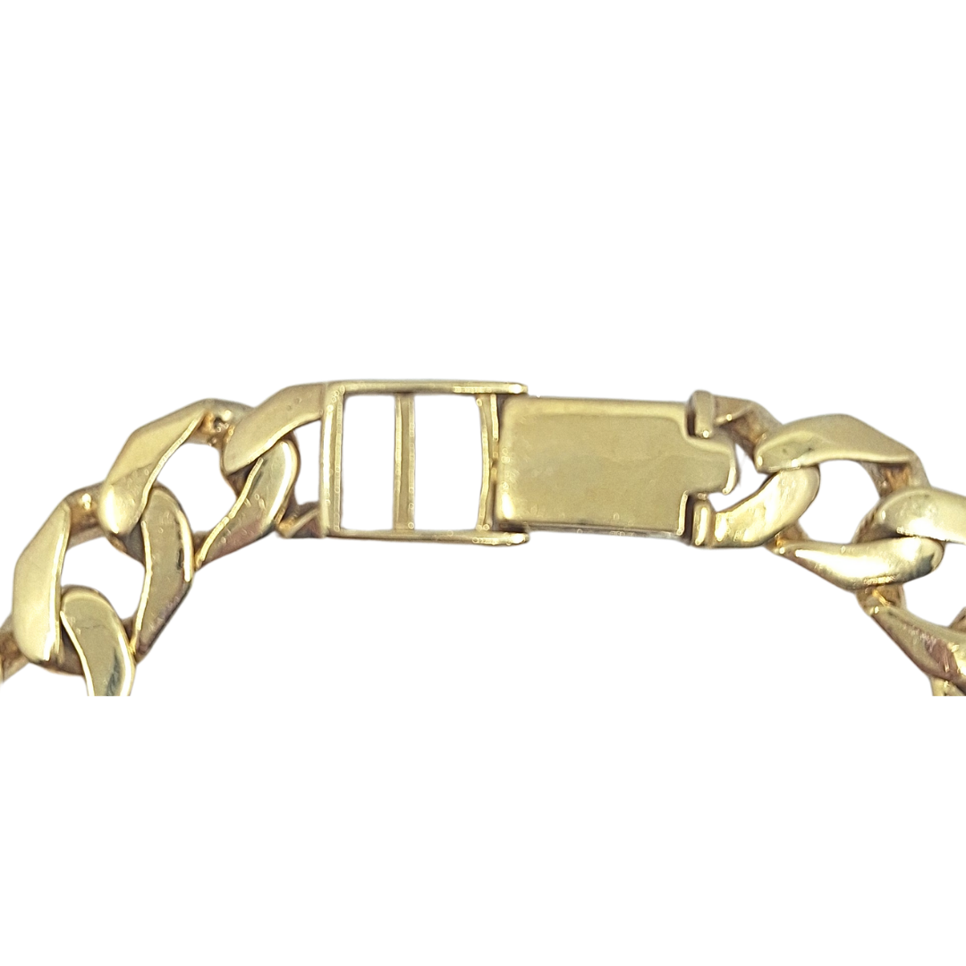 9ct Yellow Gold Curb Bracelet 9"