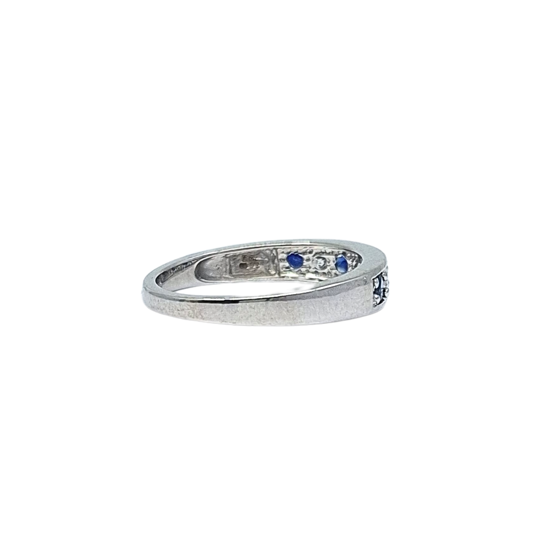 18ct White Gold Sapphire & Diamond Eternity Ring