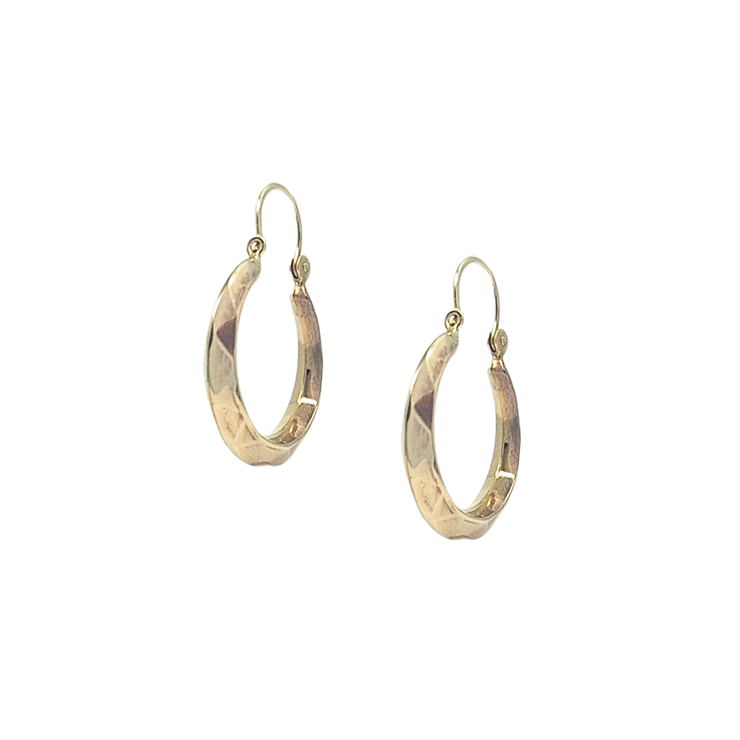 9ct Yellow Gold Creole Earrings