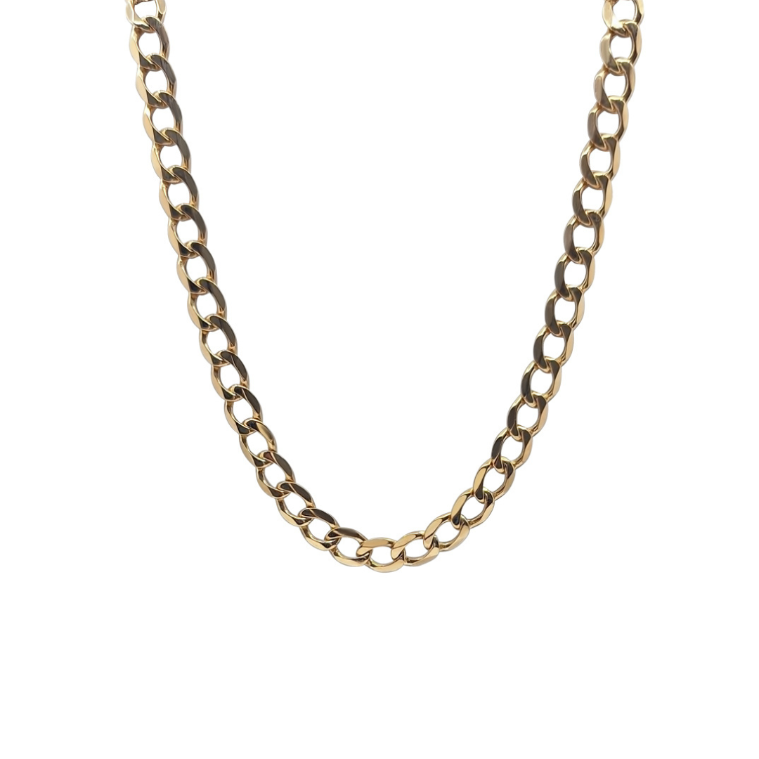 9ct Yellow Gold Curb Chain 23"
