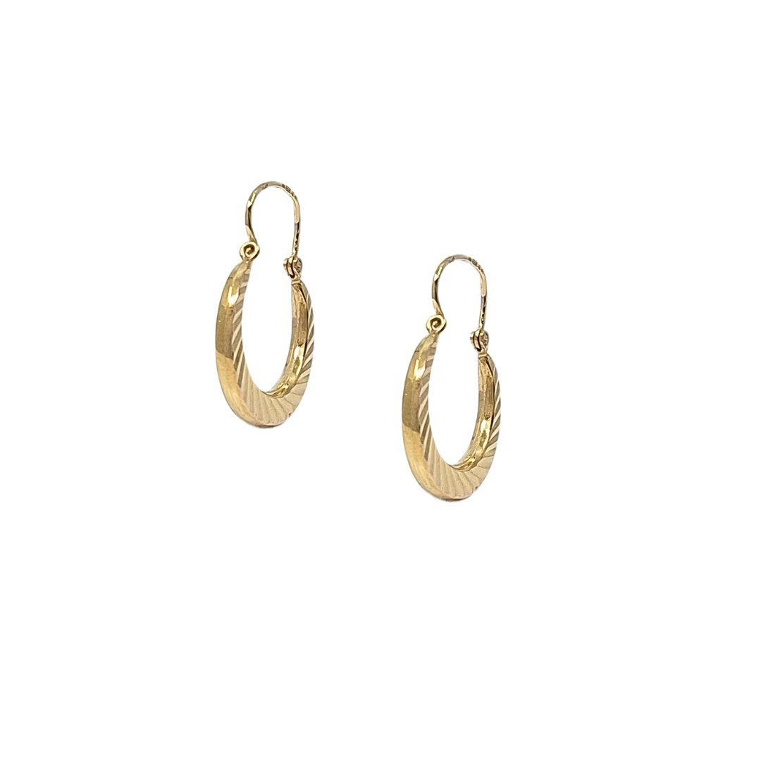 9ct Yellow Gold Creole Earrings