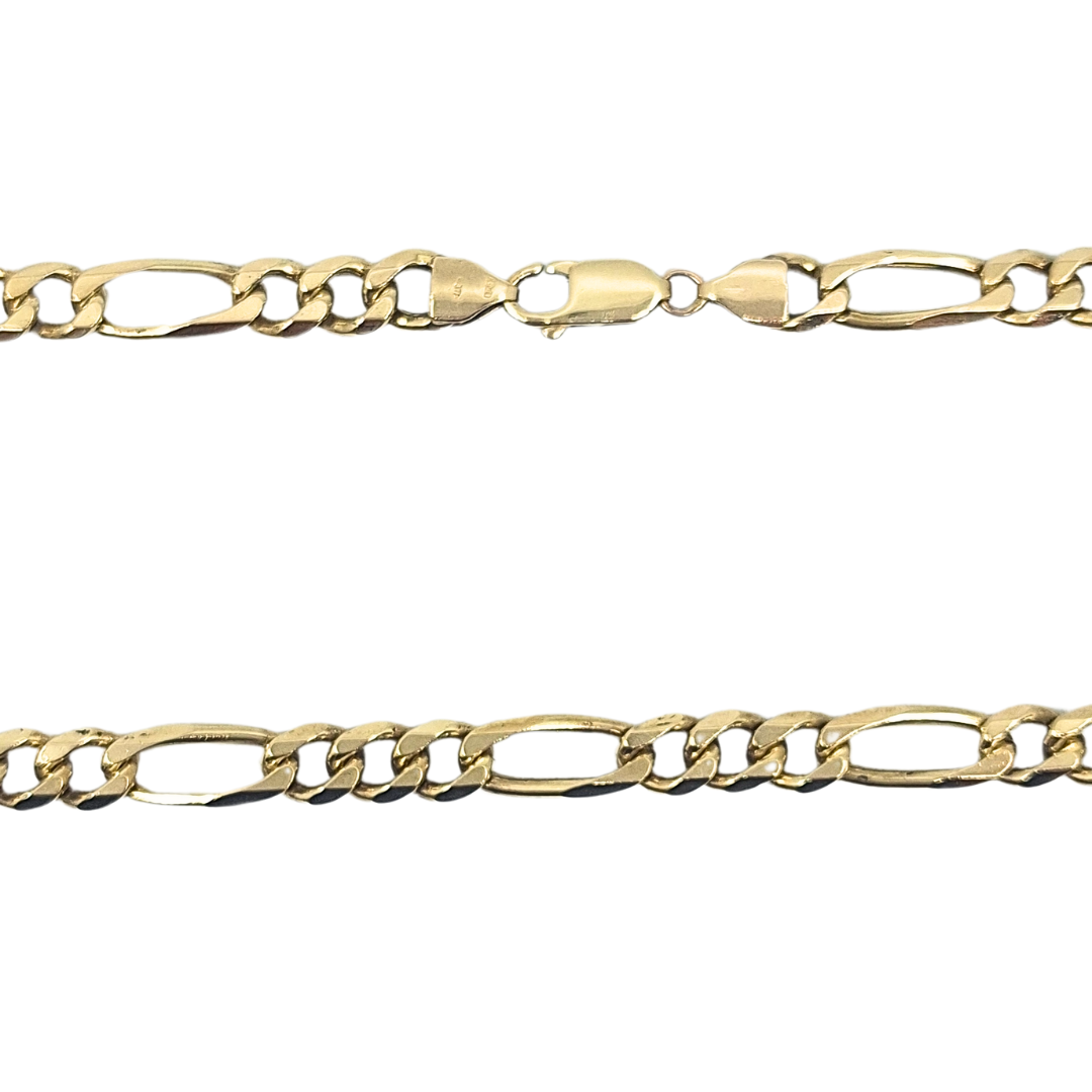9ct Yellow Gold Figaro Chain 19"
