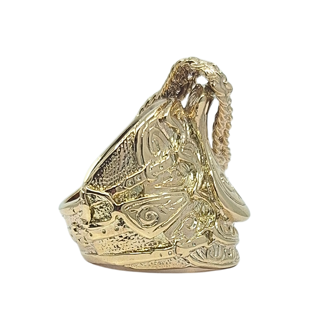 9ct Yellow Gold Large Saddle Ring