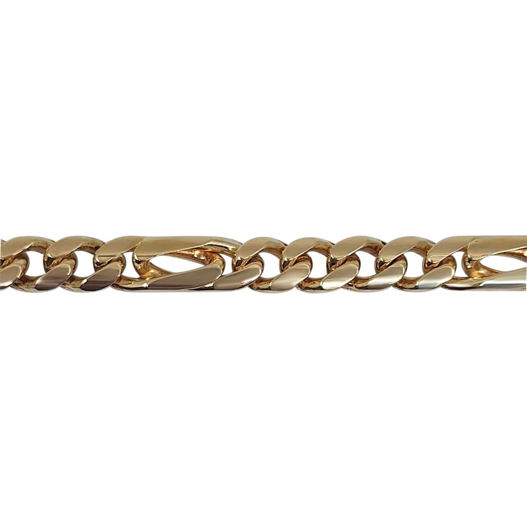 9ct Yellow Gold Fancy Figaro Bracelet 8.5"