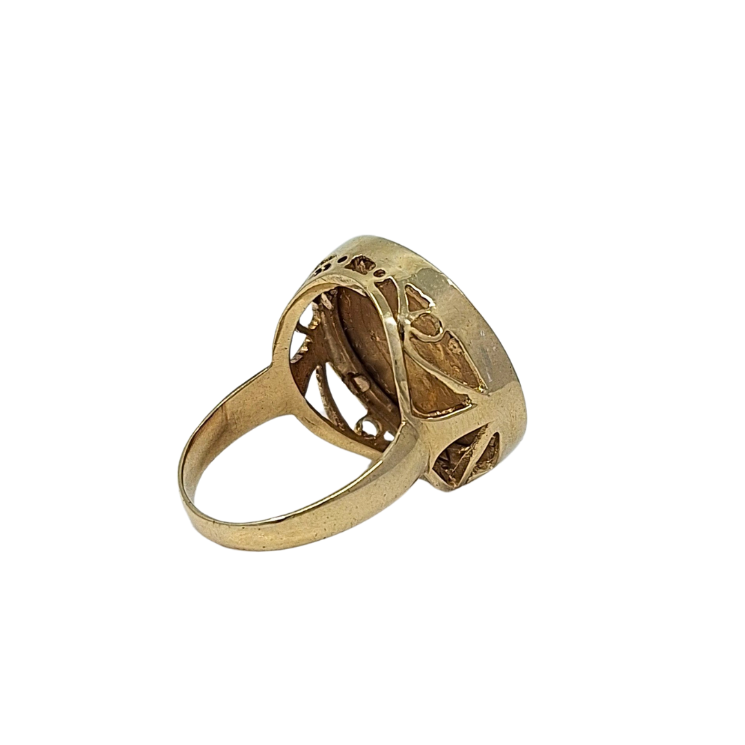 9ct Yellow Gold Half Sovereign Ring 1909