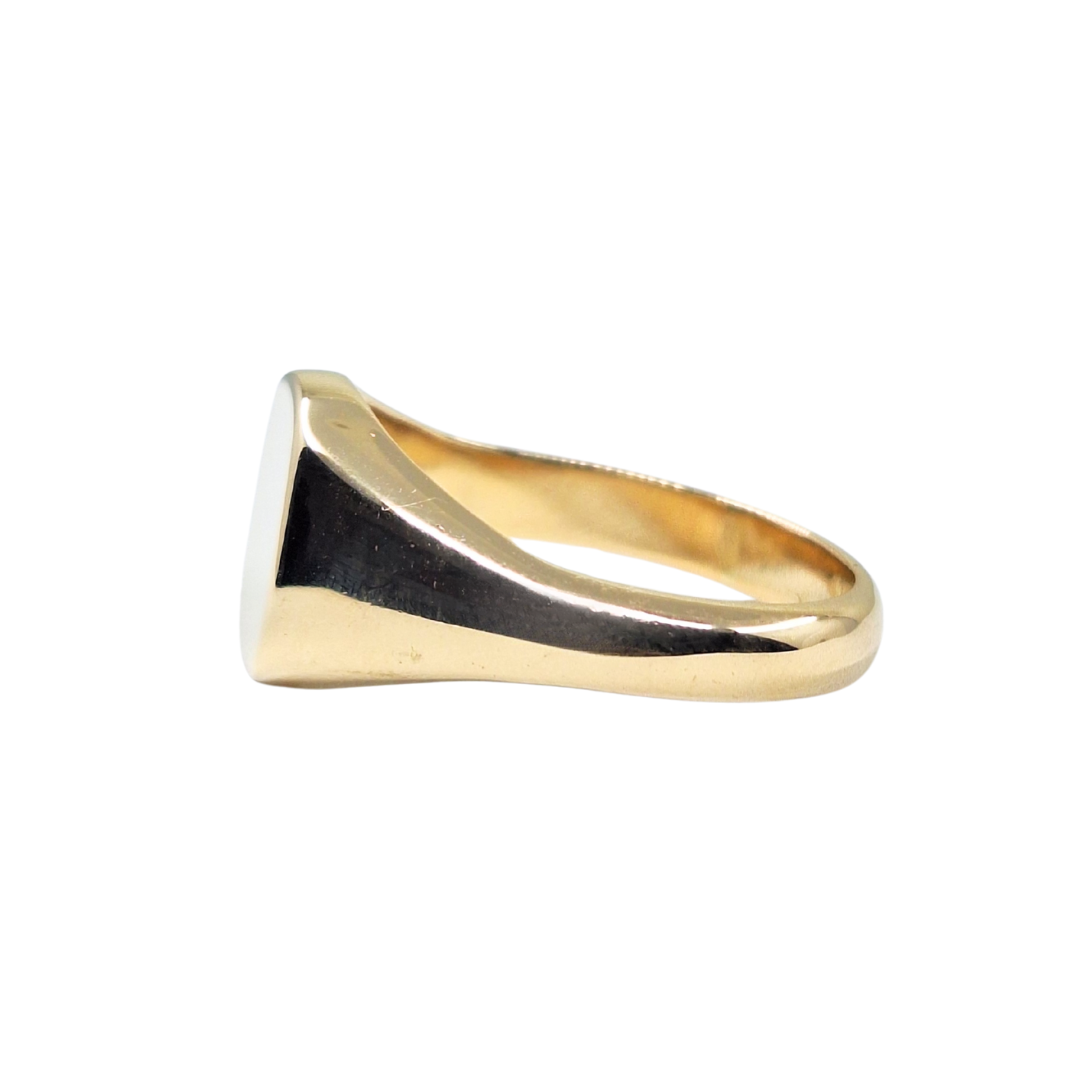 9ct Yellow Gold Plain Signet Ring