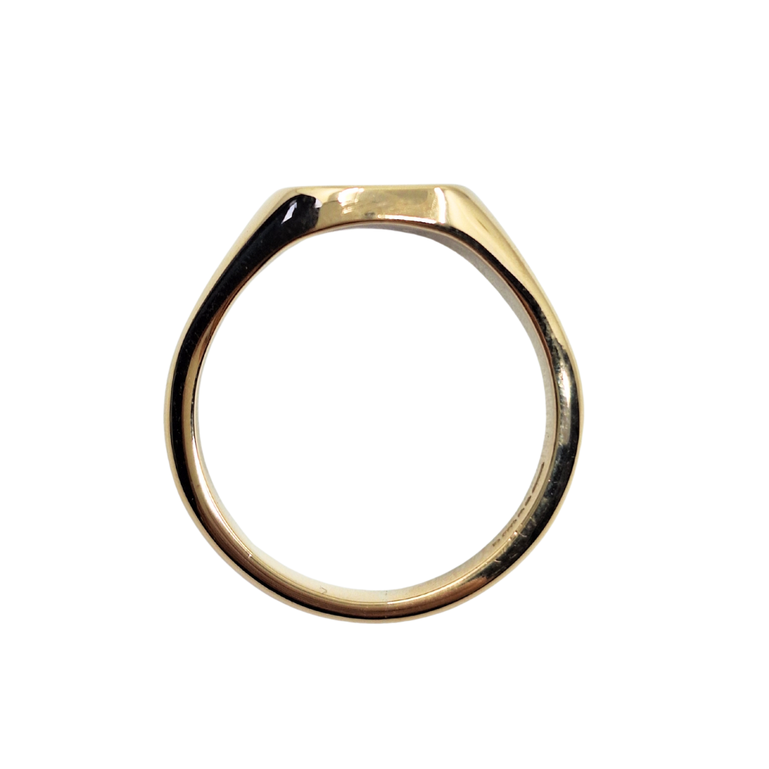 9ct Yellow Gold Plain Signet Ring