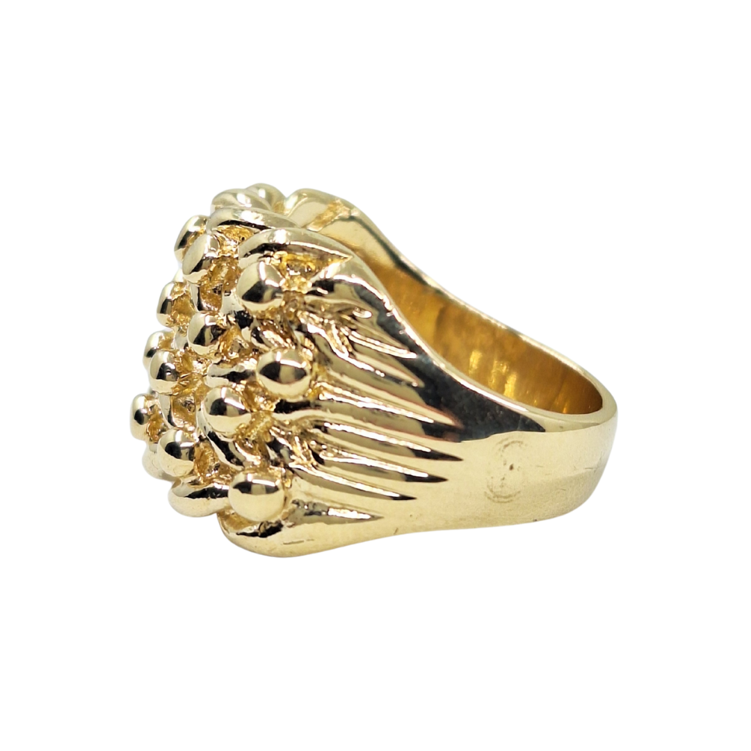 9ct Yellow Gold 4 Row Keeper Ring