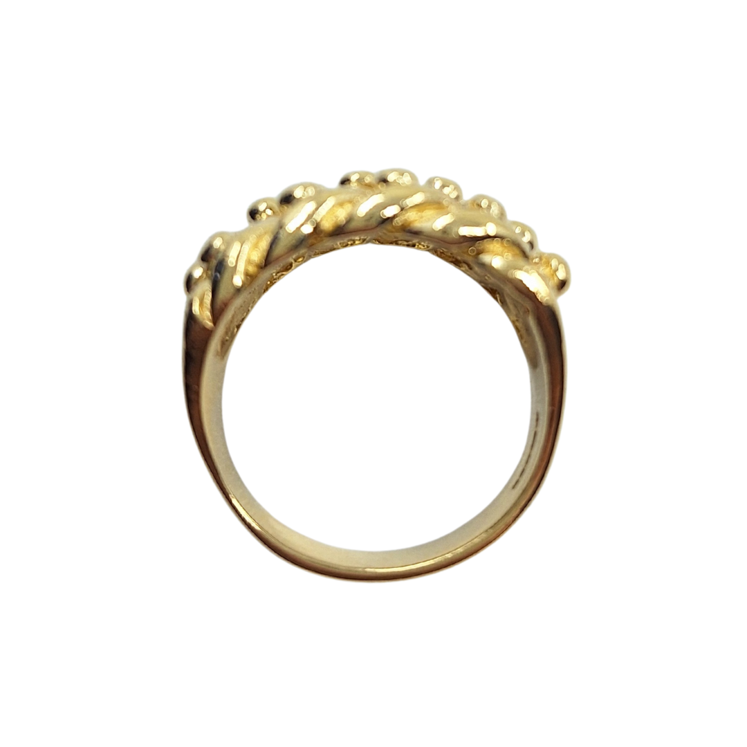 9ct Yellow Gold 4 Row Keeper Ring