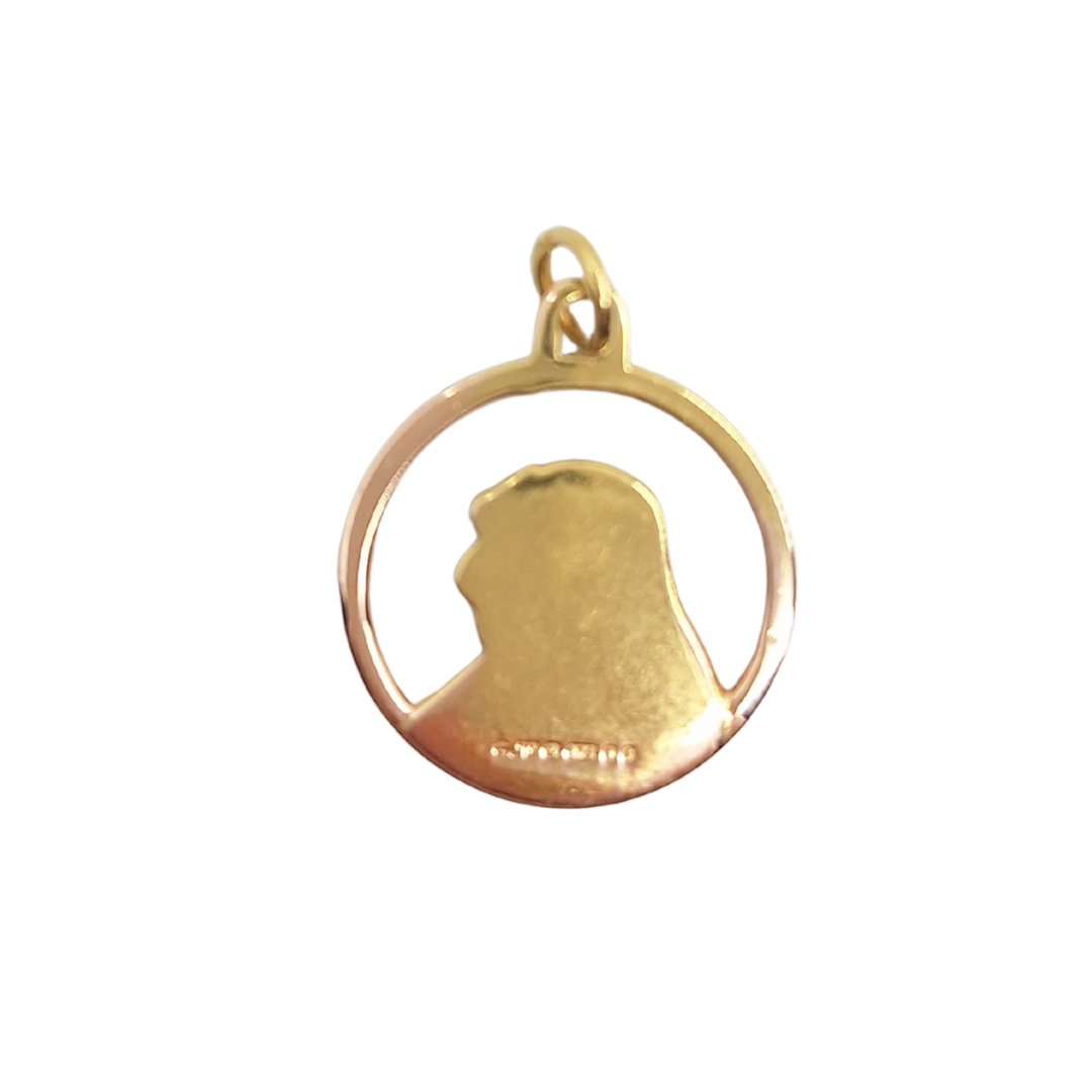 9ct Yellow Gold Virgin Mary Pendant