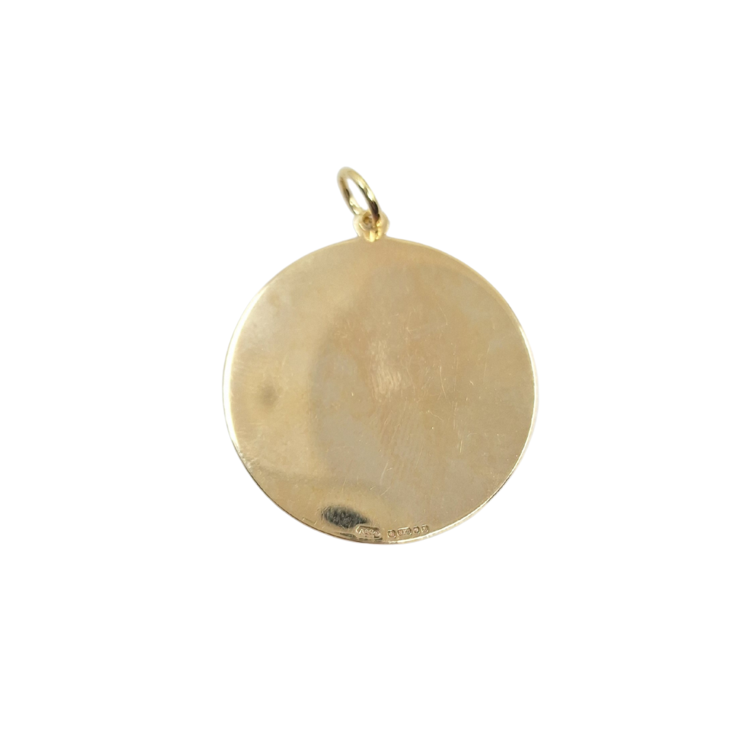 9ct Yellow Gold Round St Christopher Pendant