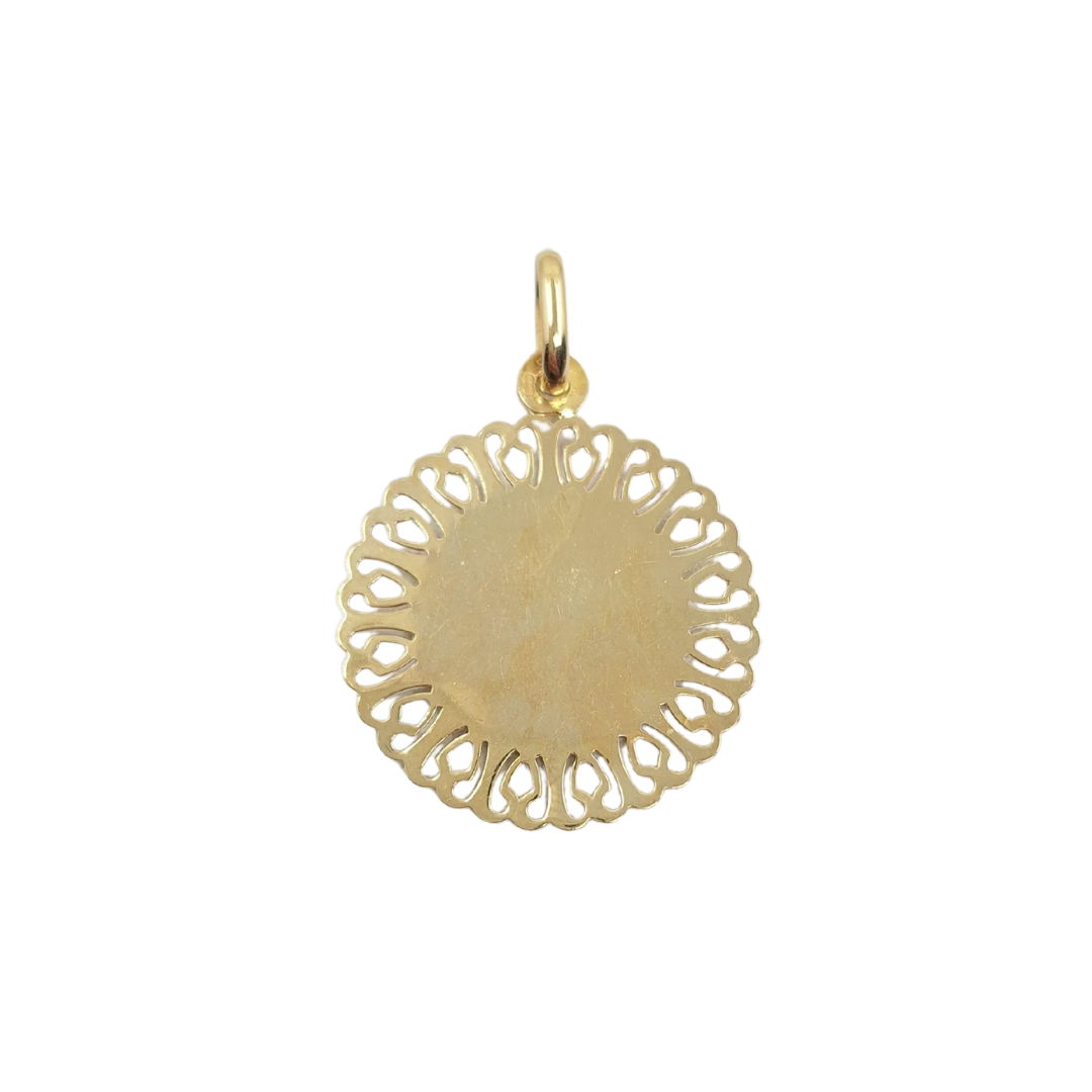 9ct Yellow Gold Filigree St Christopher Pendant