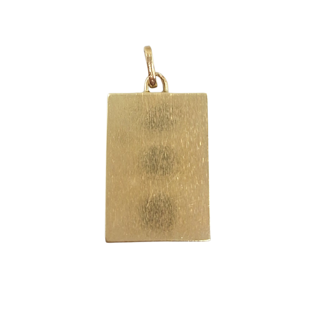 9ct Yellow Gold Ingot Pendant
