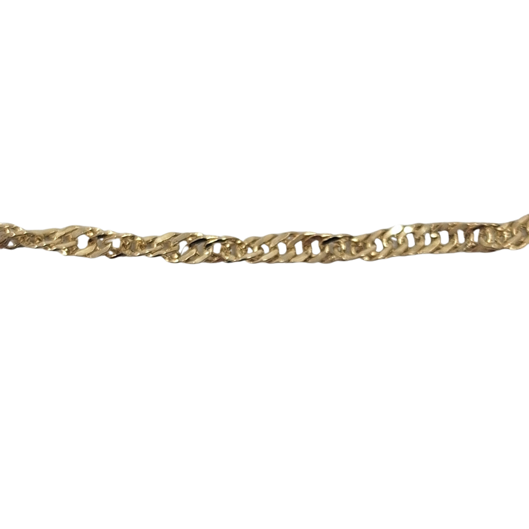 9ct Yellow Gold Singapore Anklet 11.5"
