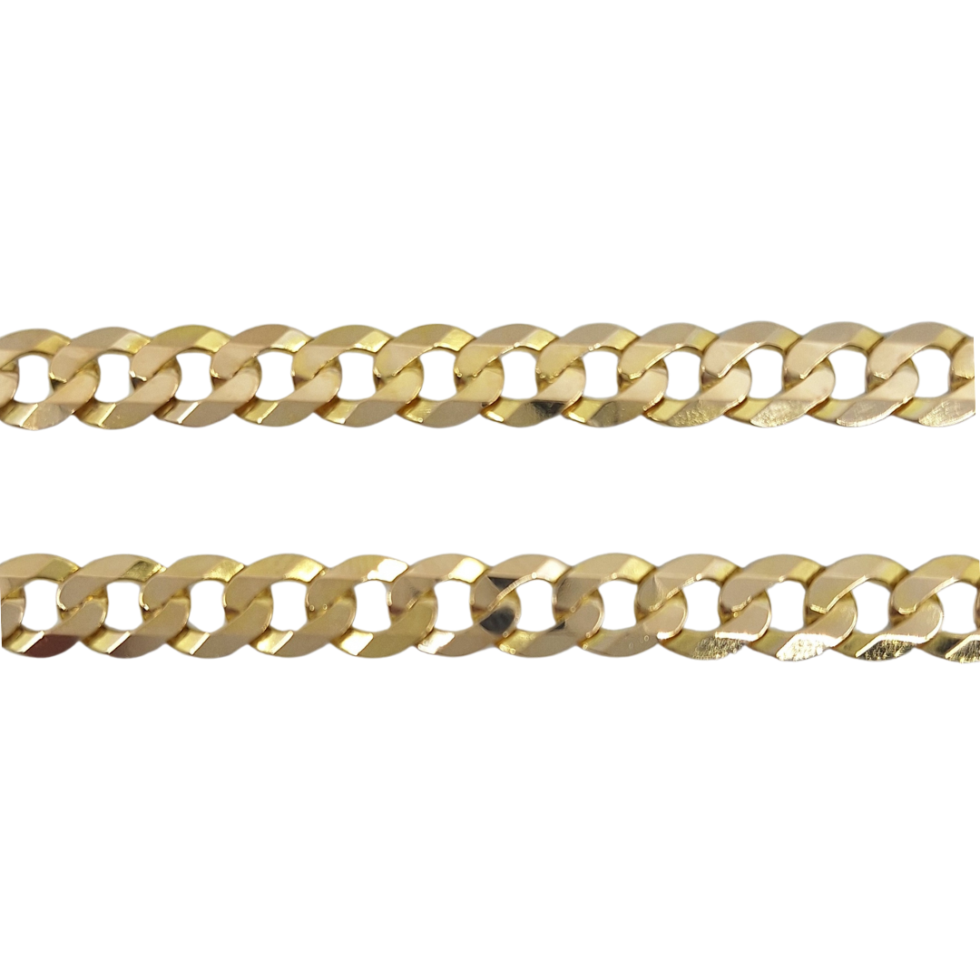 9ct Yellow Gold Curb Chain 18"