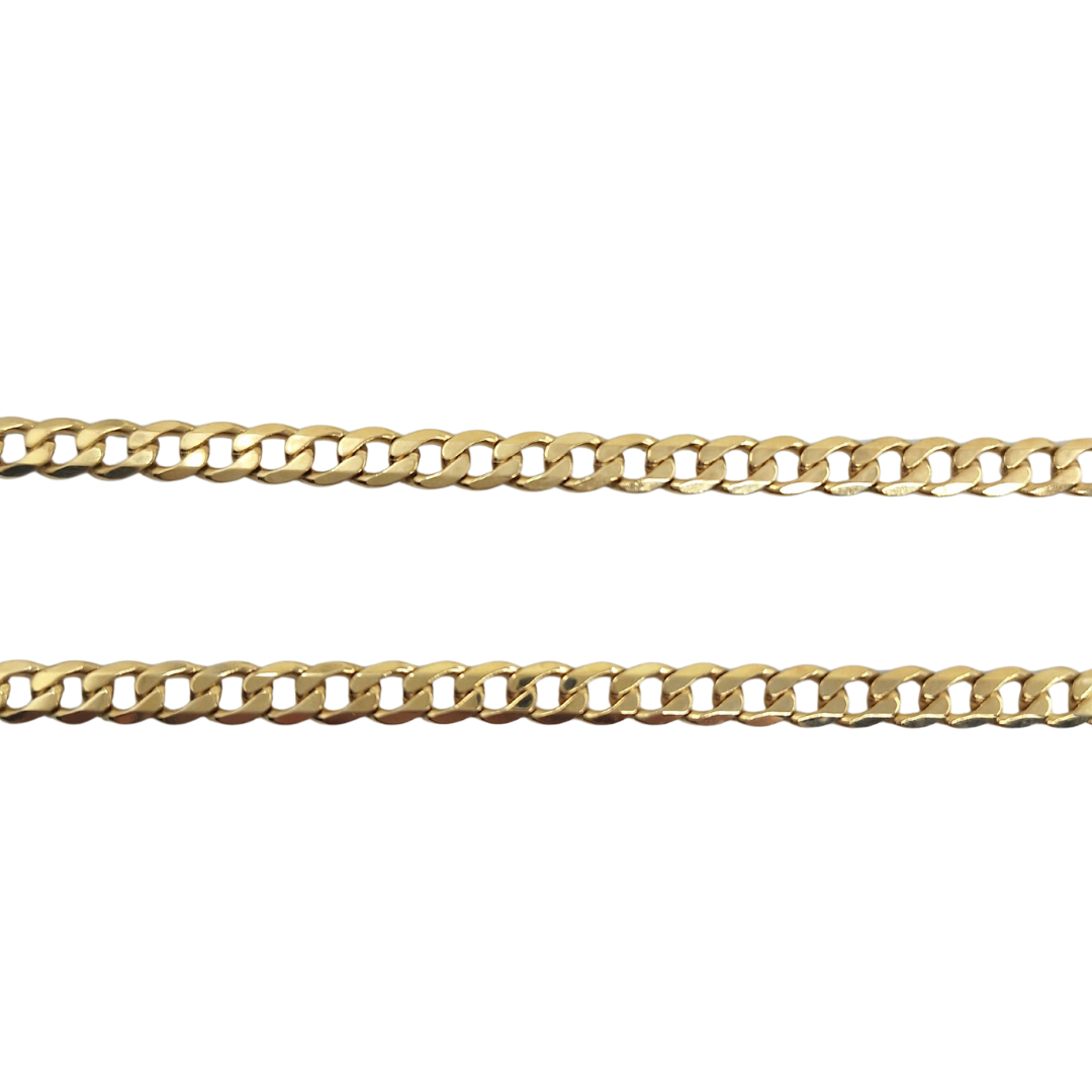 9ct Yellow Gold Curb Chain 28.5"