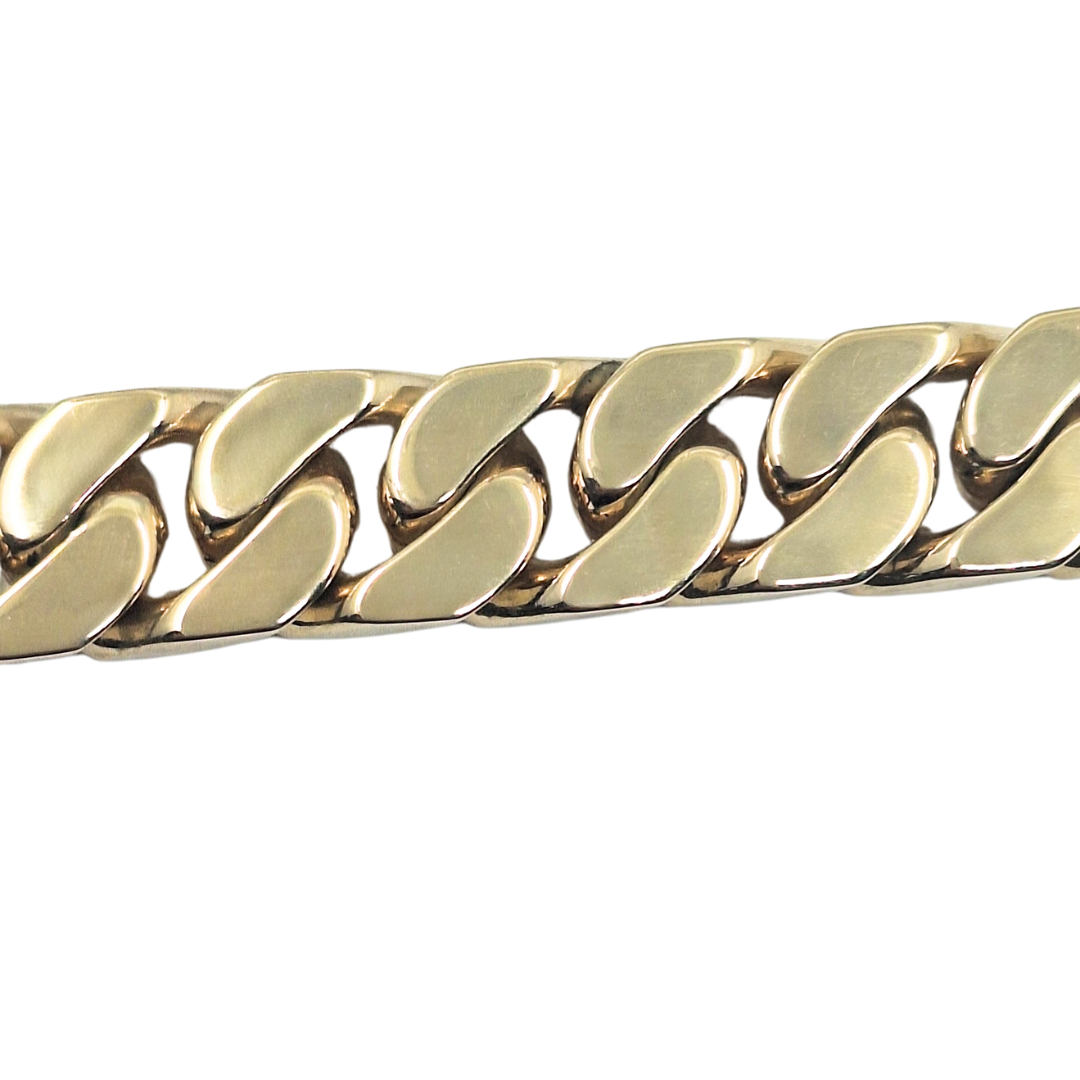 9ct Yellow Gold Curb Bracelet 8"