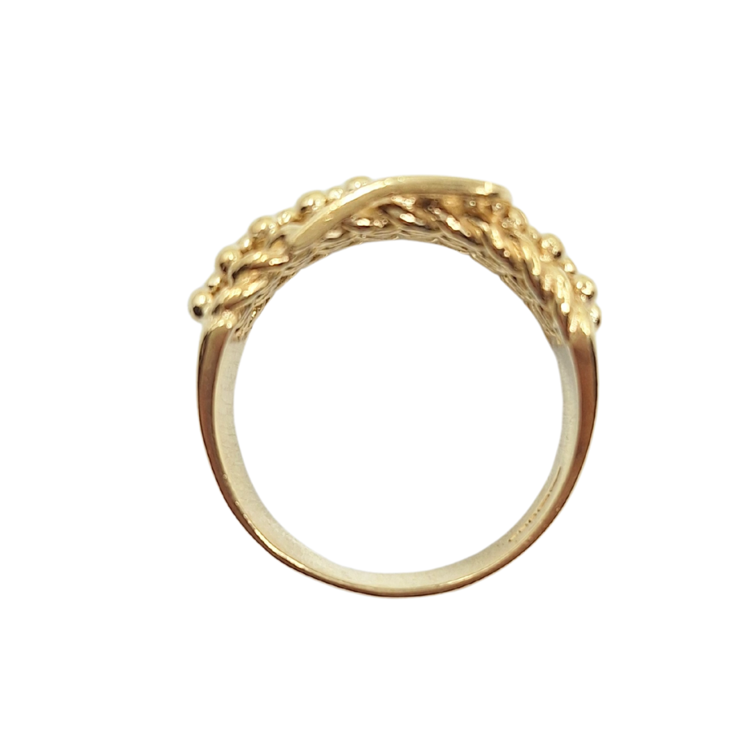9ct Yellow Gold Keeper Ring With Buckle Design