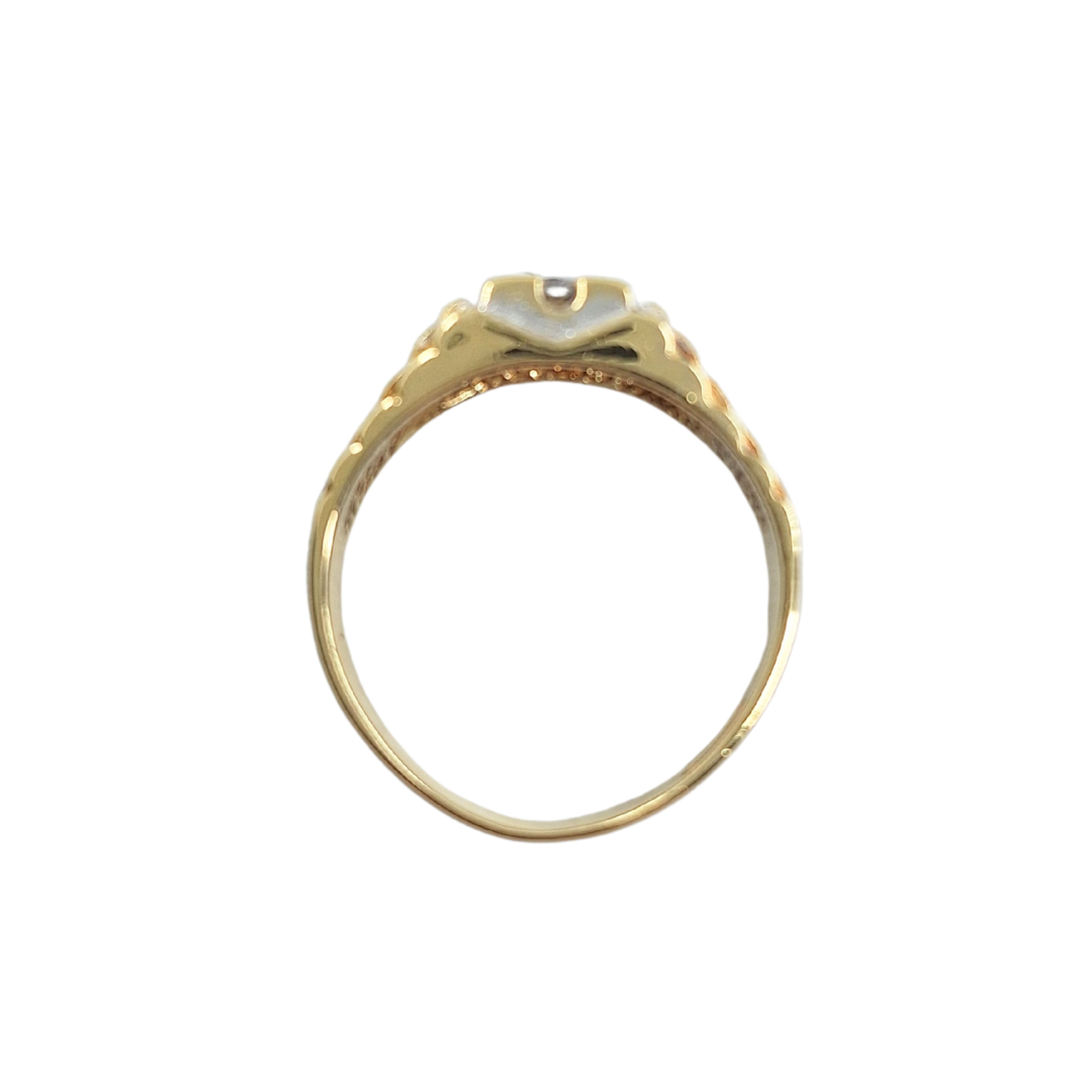 9ct Yellow Gold Cubic Zirconia Signet Ring