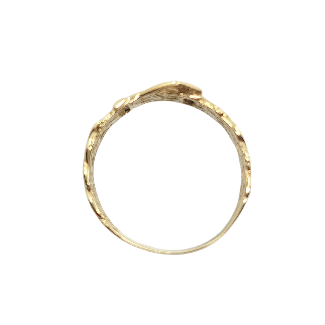 9ct Yellow Gold Buckle Ring