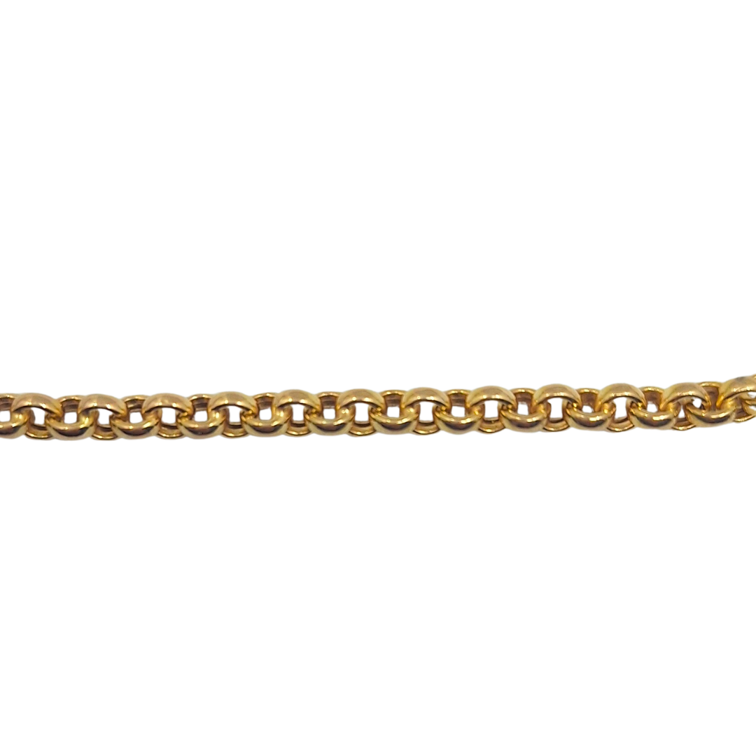 9ct Yellow Gold Belcher Bracelet With T-Bar 7.25"