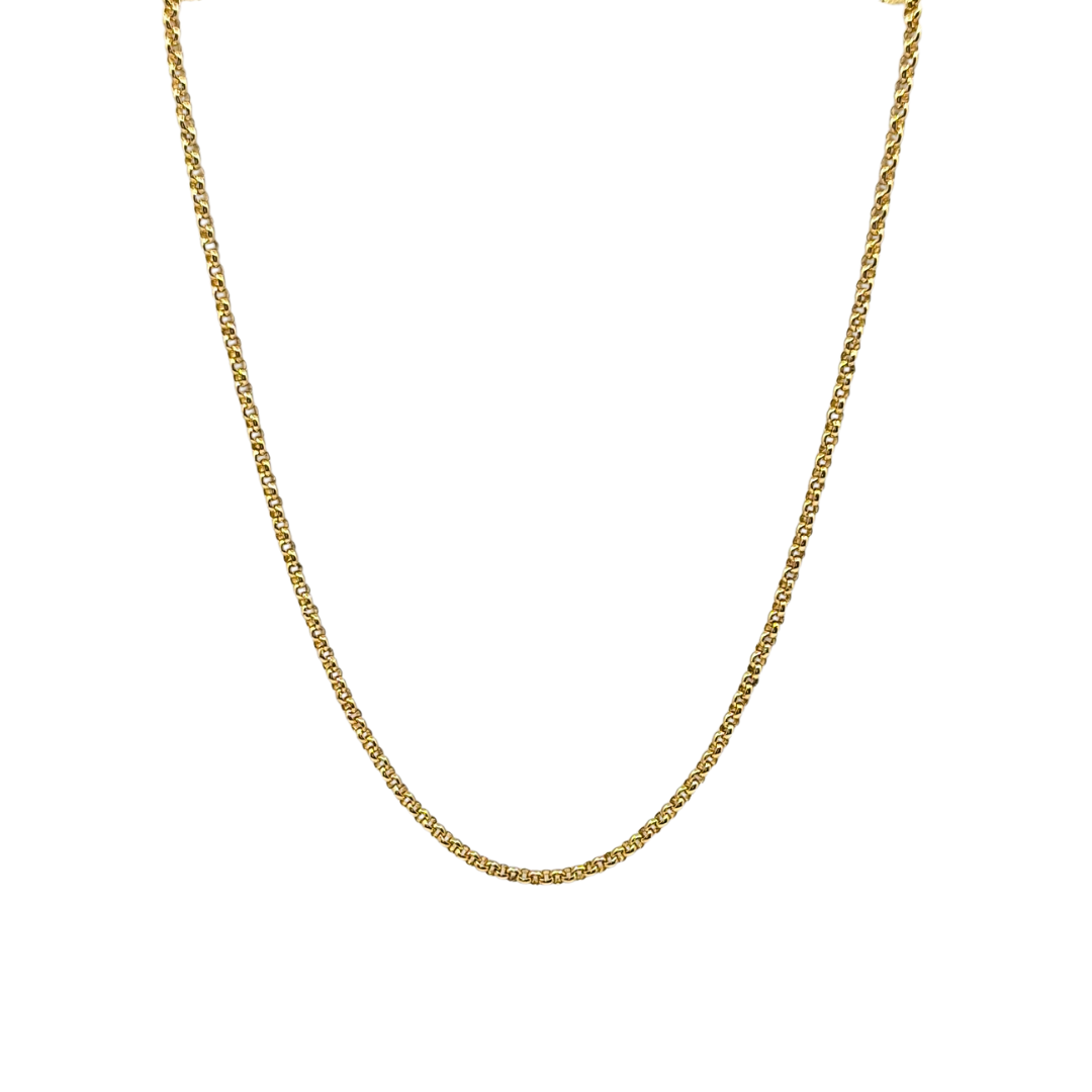 9ct Yellow Gold Fine Belcher Chain 23"