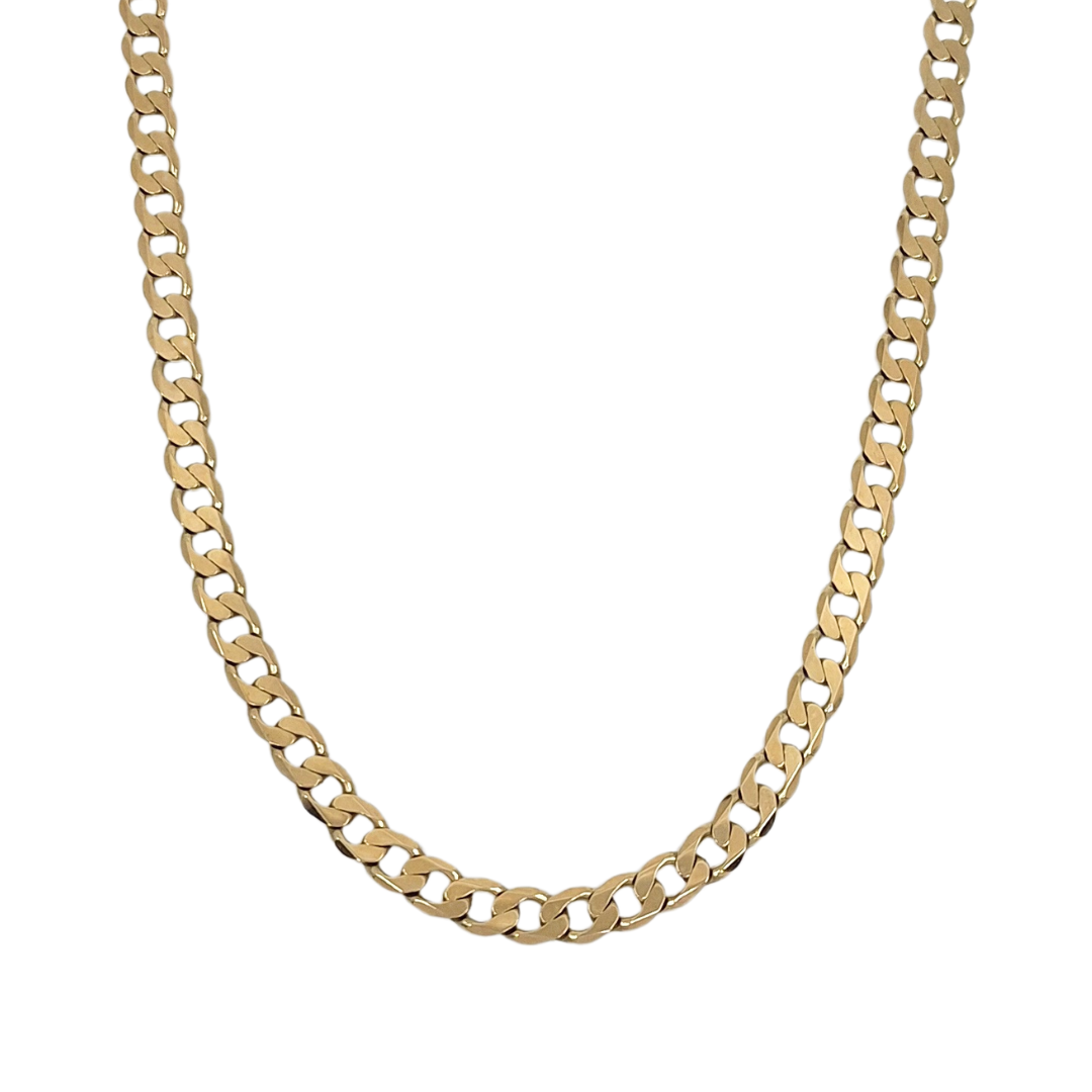 9ct Yellow Gold Curb Chain 22"