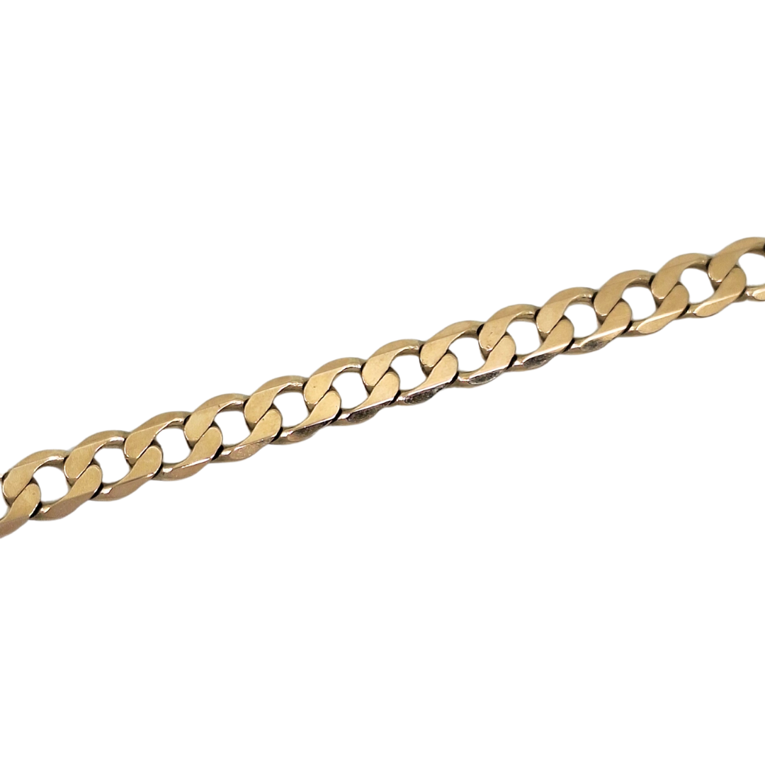 9ct Yellow Gold Curb Chain 22"