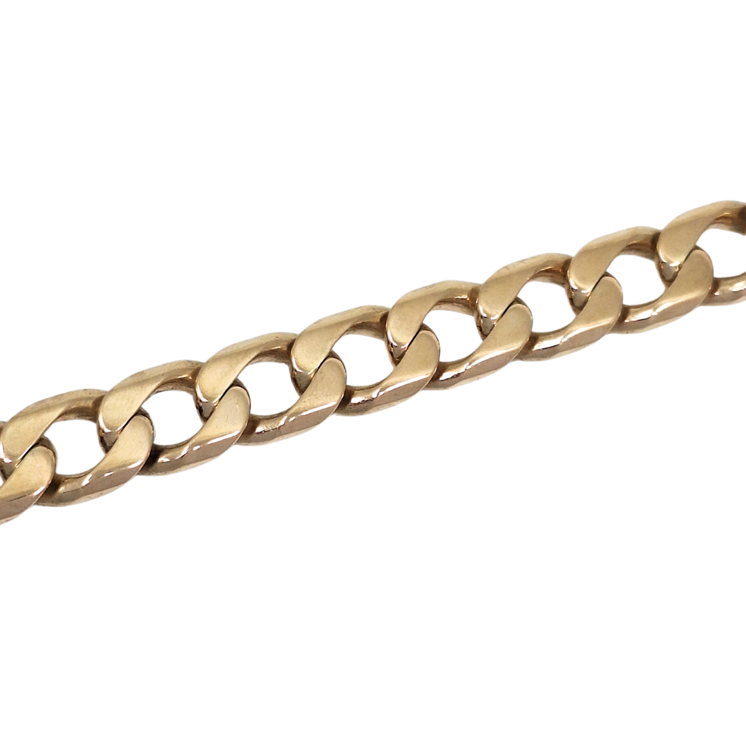 9ct Yellow Gold Curb Bracelet 9.5"
