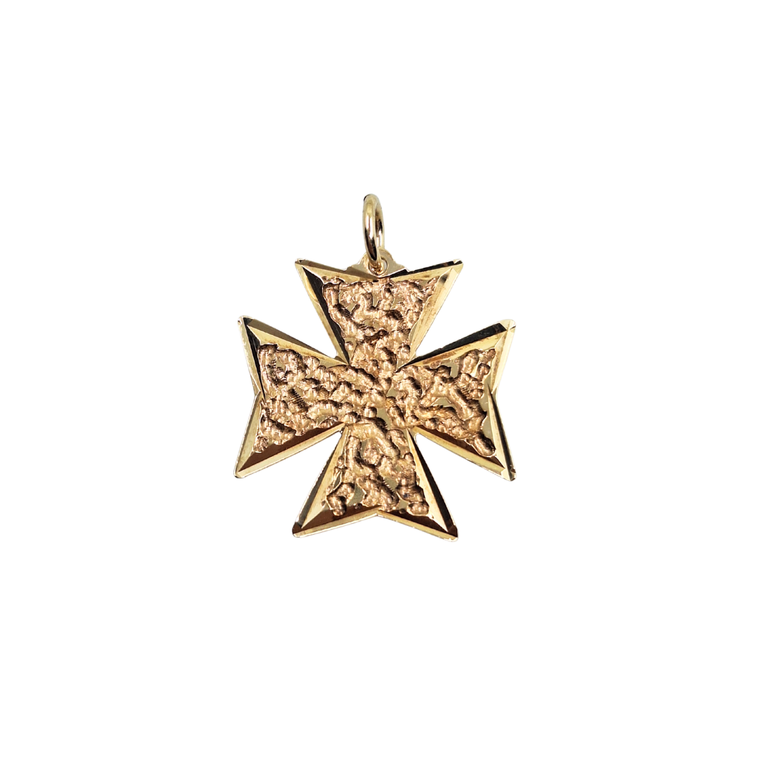 9ct Yellow Gold Maltese Cross Pendant