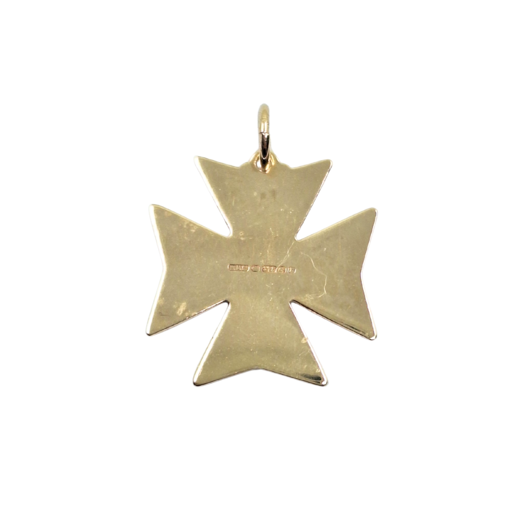 9ct Yellow Gold Maltese Cross Pendant