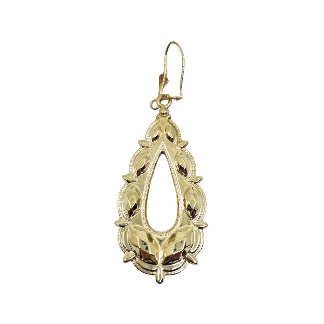 9ct Yellow Gold Victorian Style Drop Earrings