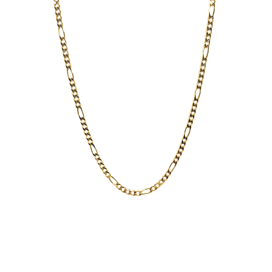 9ct Yellow Gold Figaro Chain 18"