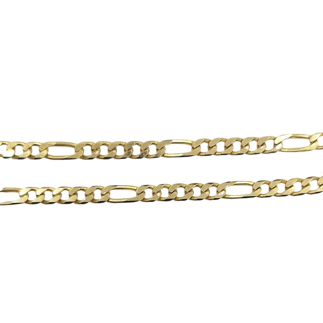 9ct Yellow Gold Figaro Chain 18"