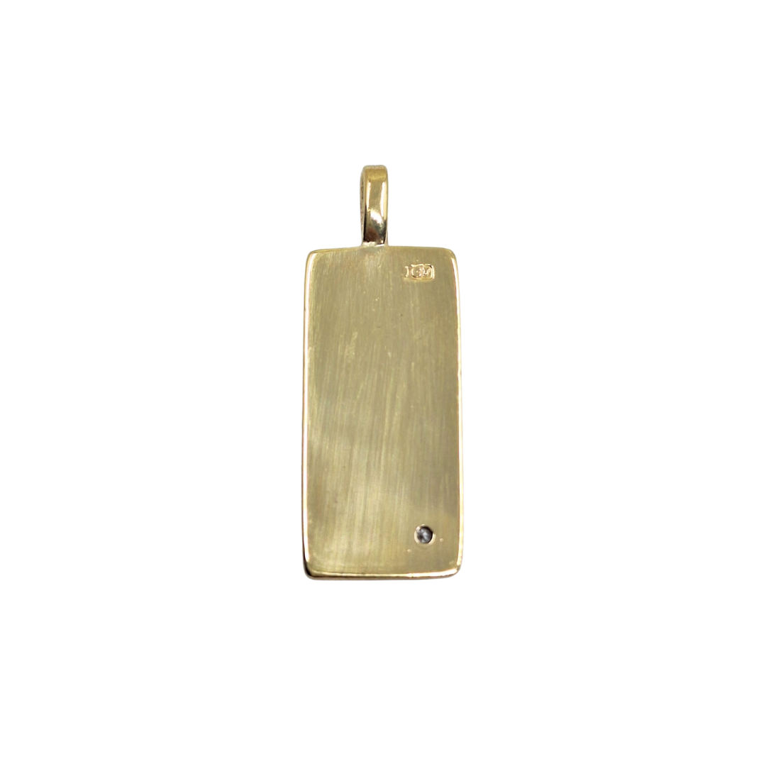 9ct Yellow gold Ingot Pendant