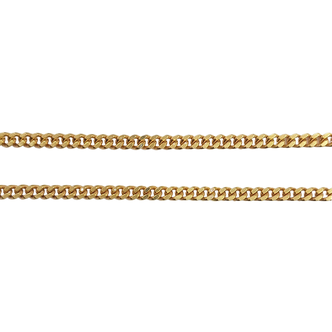 9ct Yellow Gold Tight Link Curb Chain 20"