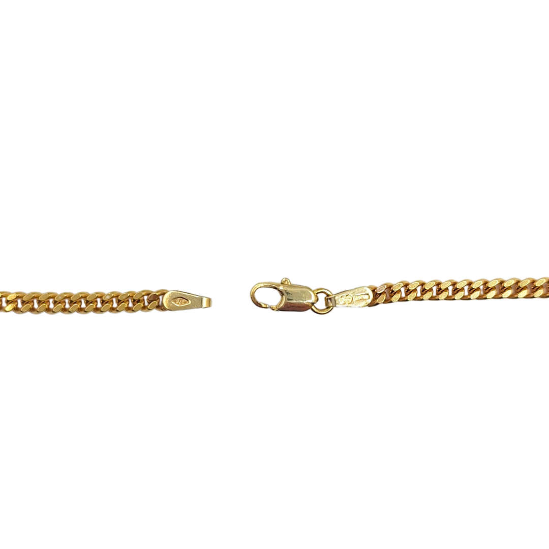 9ct Yellow Gold Tight Link Curb Chain 20"