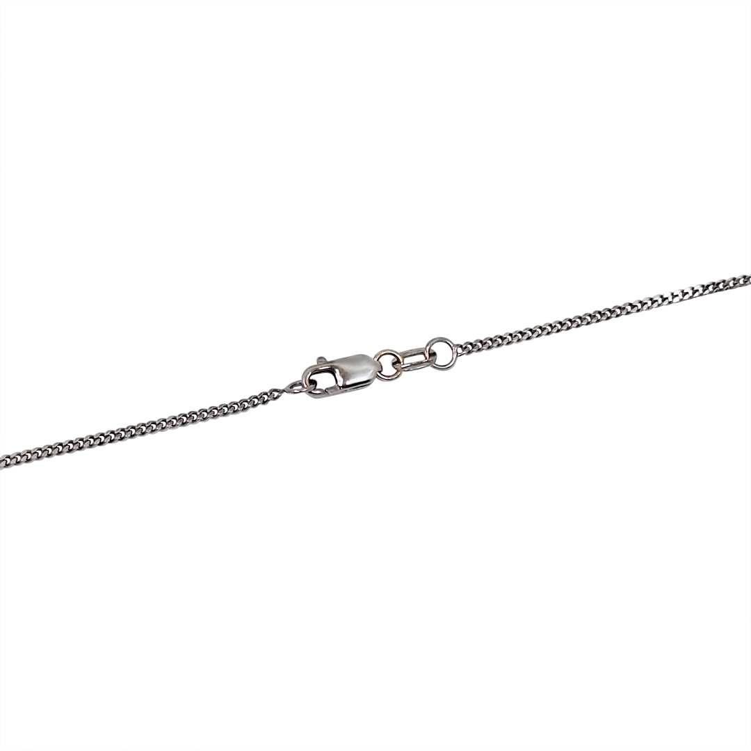 18ct White Gold Diamond Solitaire Rub Over Pendant 0.65ct