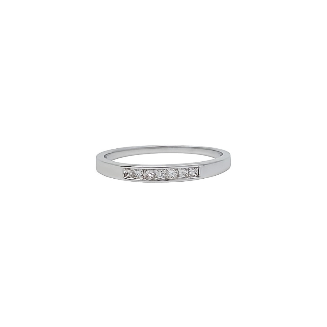 18ct White Gold Diamond Channel Set Eternity Ring 0.15ct
