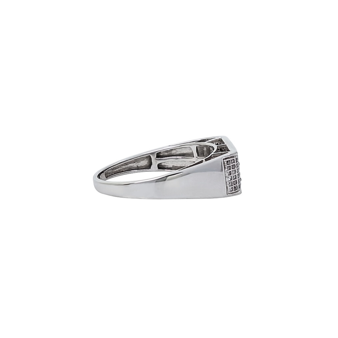 9ct White Gold Diamond Signet Ring 0.30ct