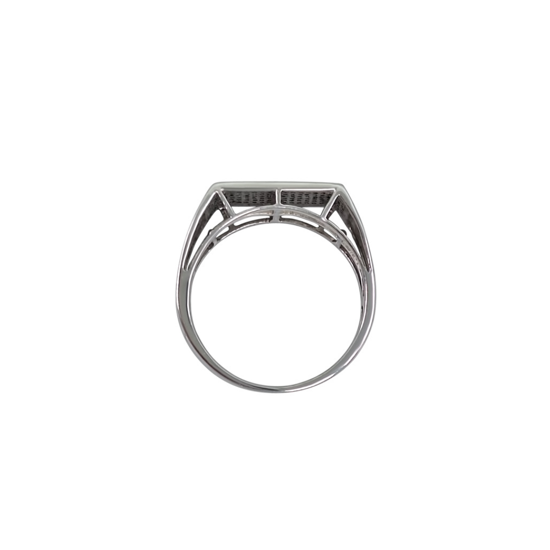 9ct White Gold Diamond Signet Ring 0.30ct