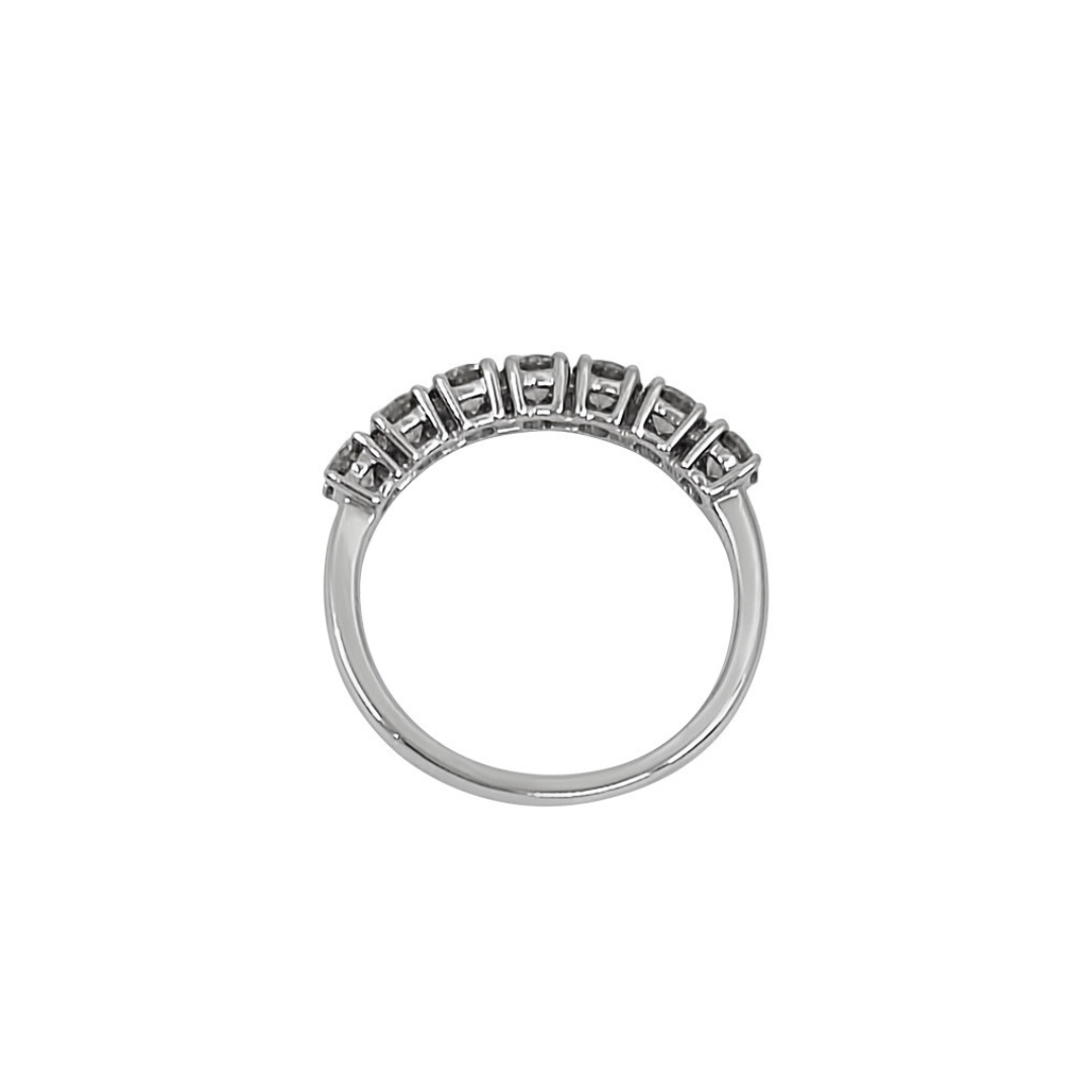 18ct White Gold Diamond Claw Set Eternity Ring 1ct