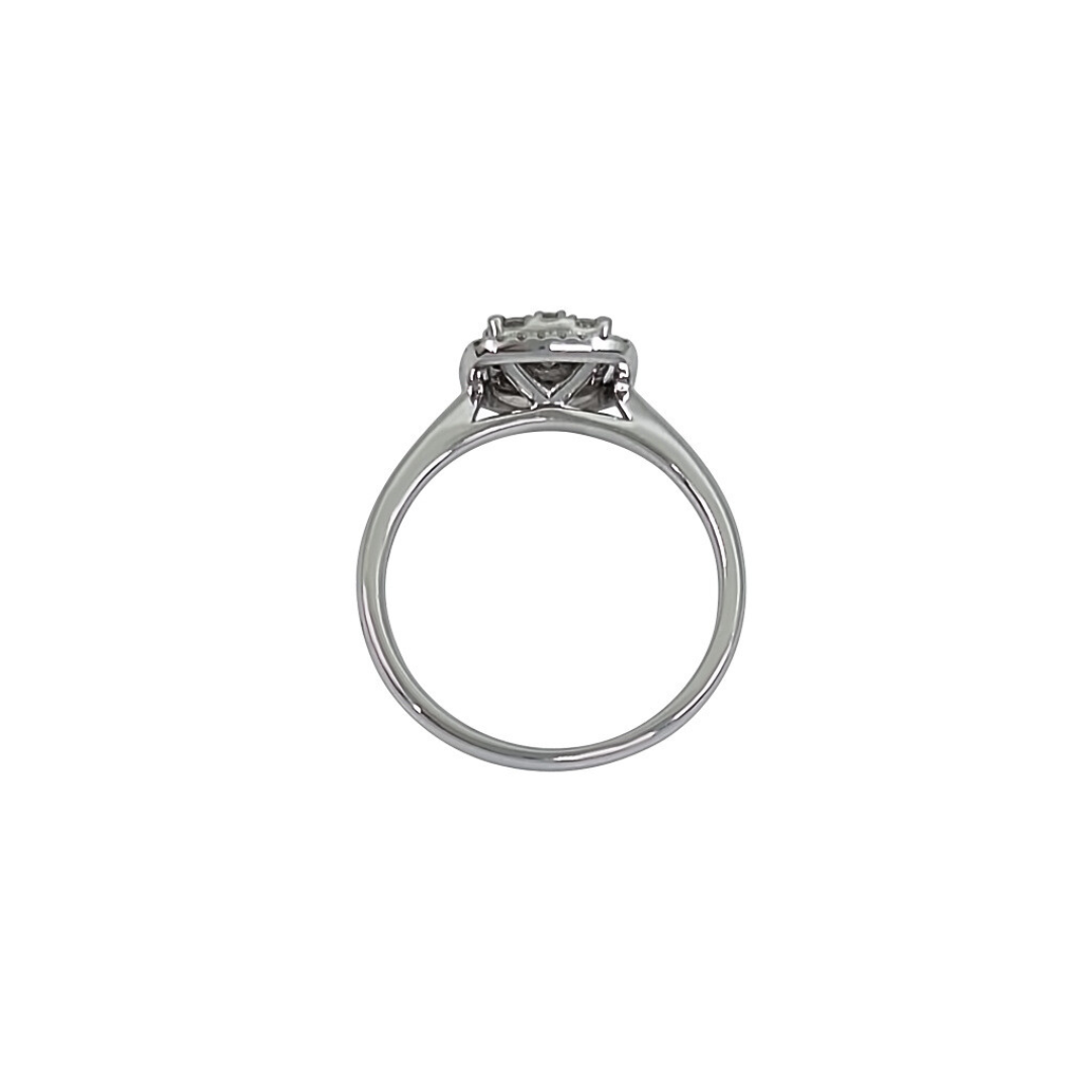 9ct White Gold Diamond Cluster Ring 0.48ct