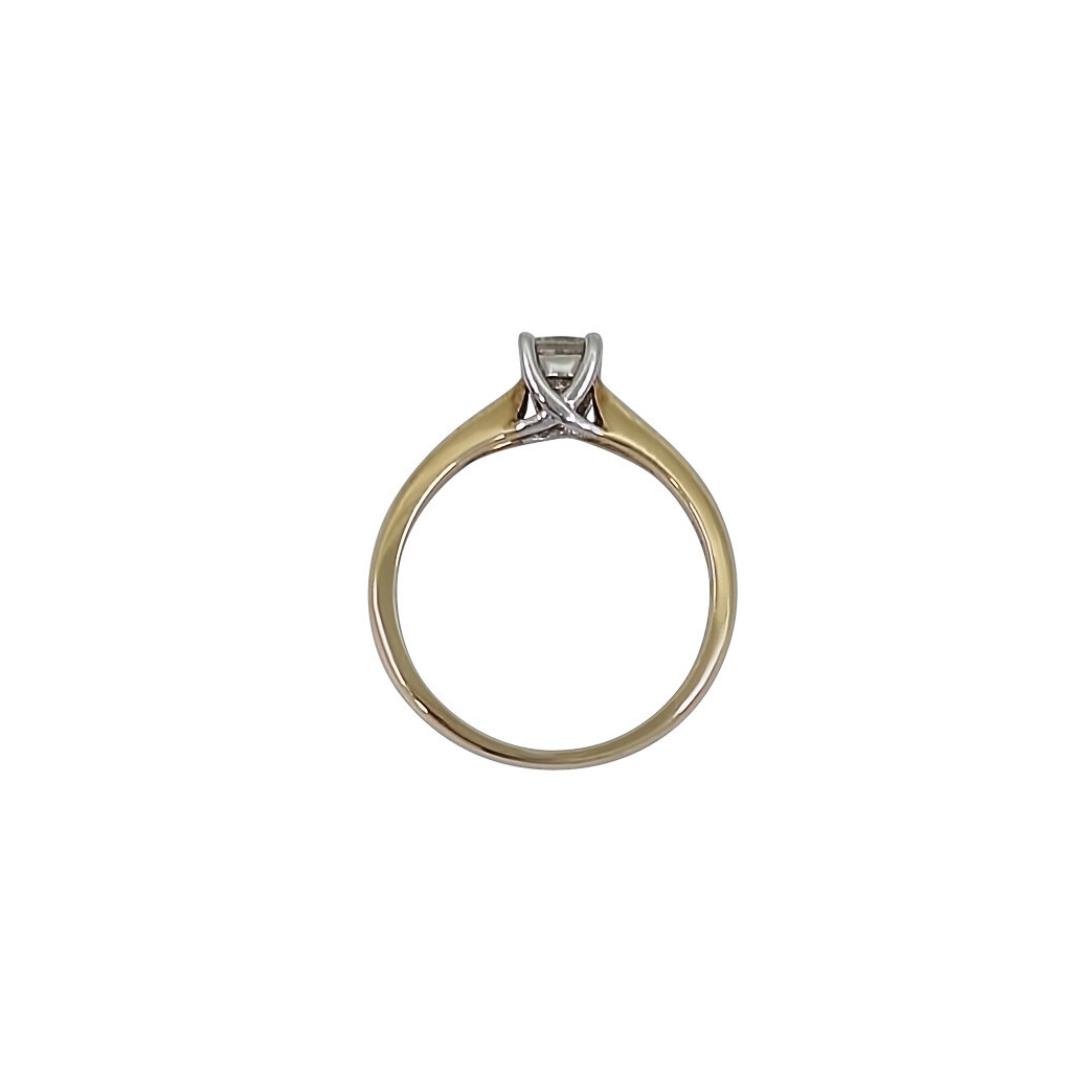 9ct Yellow Gold Princess Cut Diamond Solitaire 0.27ct