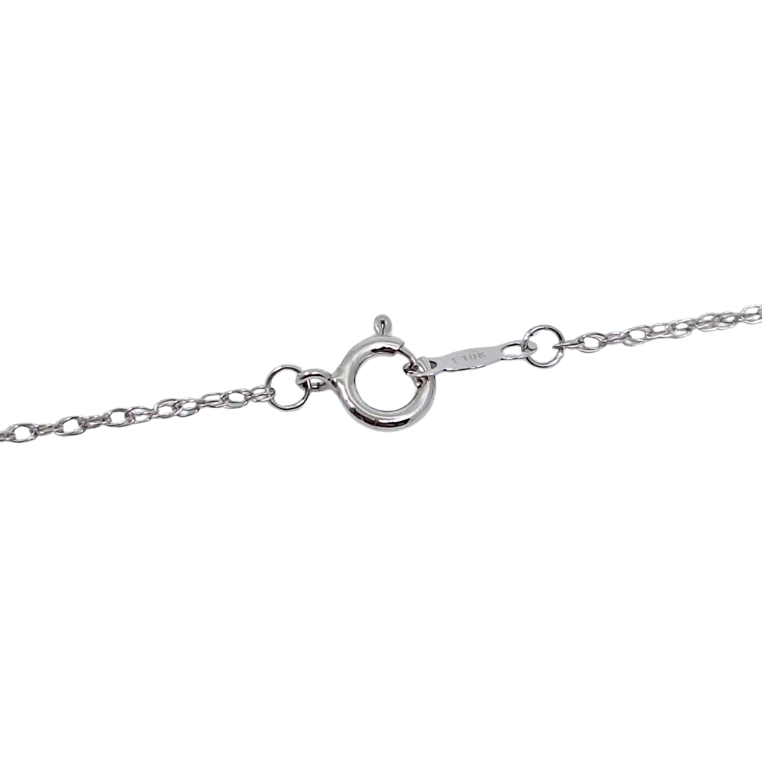10ct White & Rose Gold Diamond Heart Pendant