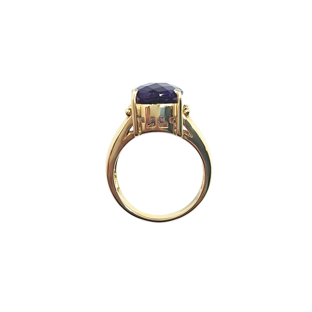9ct Yellow Gold Amethyst Ring