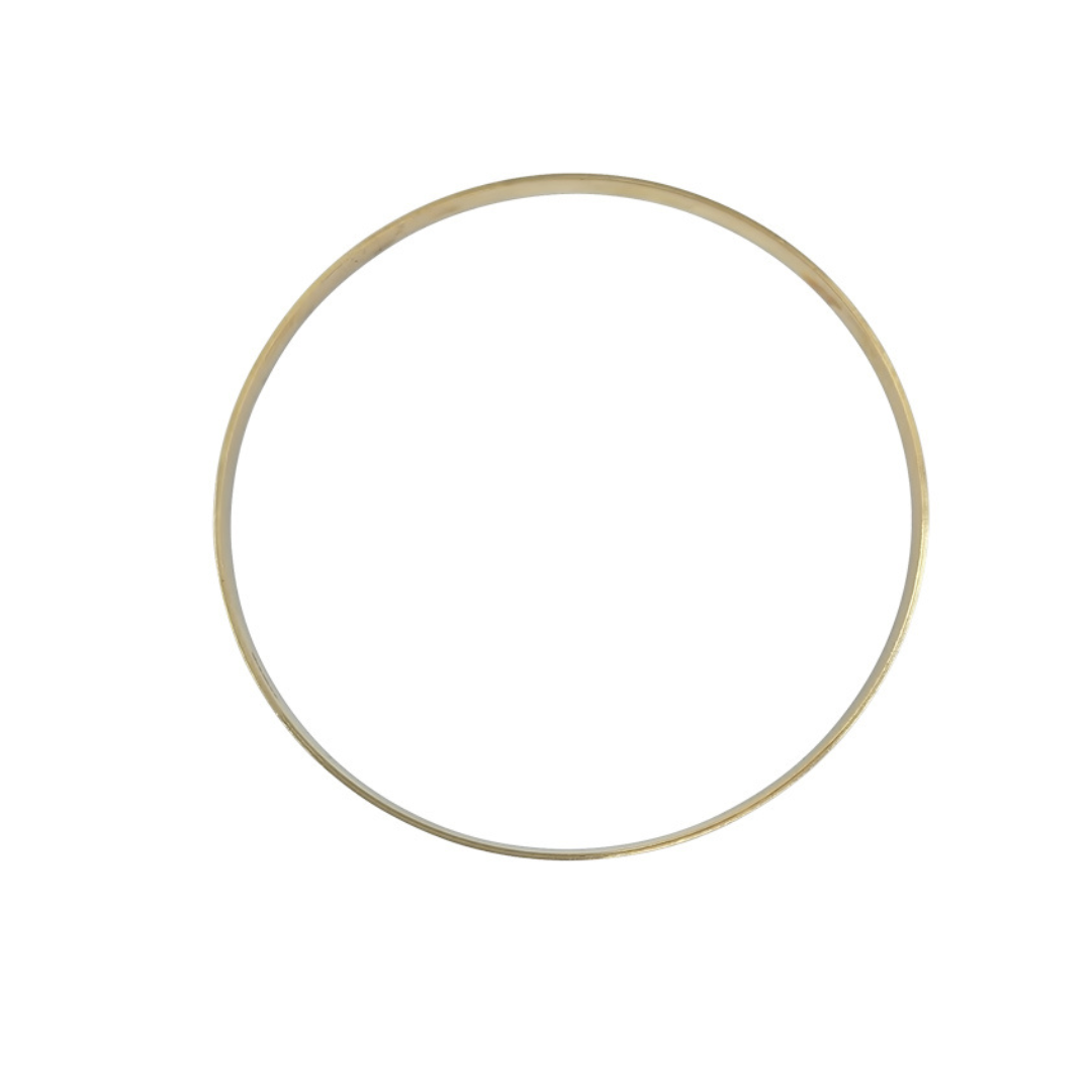9ct Yellow Gold Heart Engraved Slave Bangle