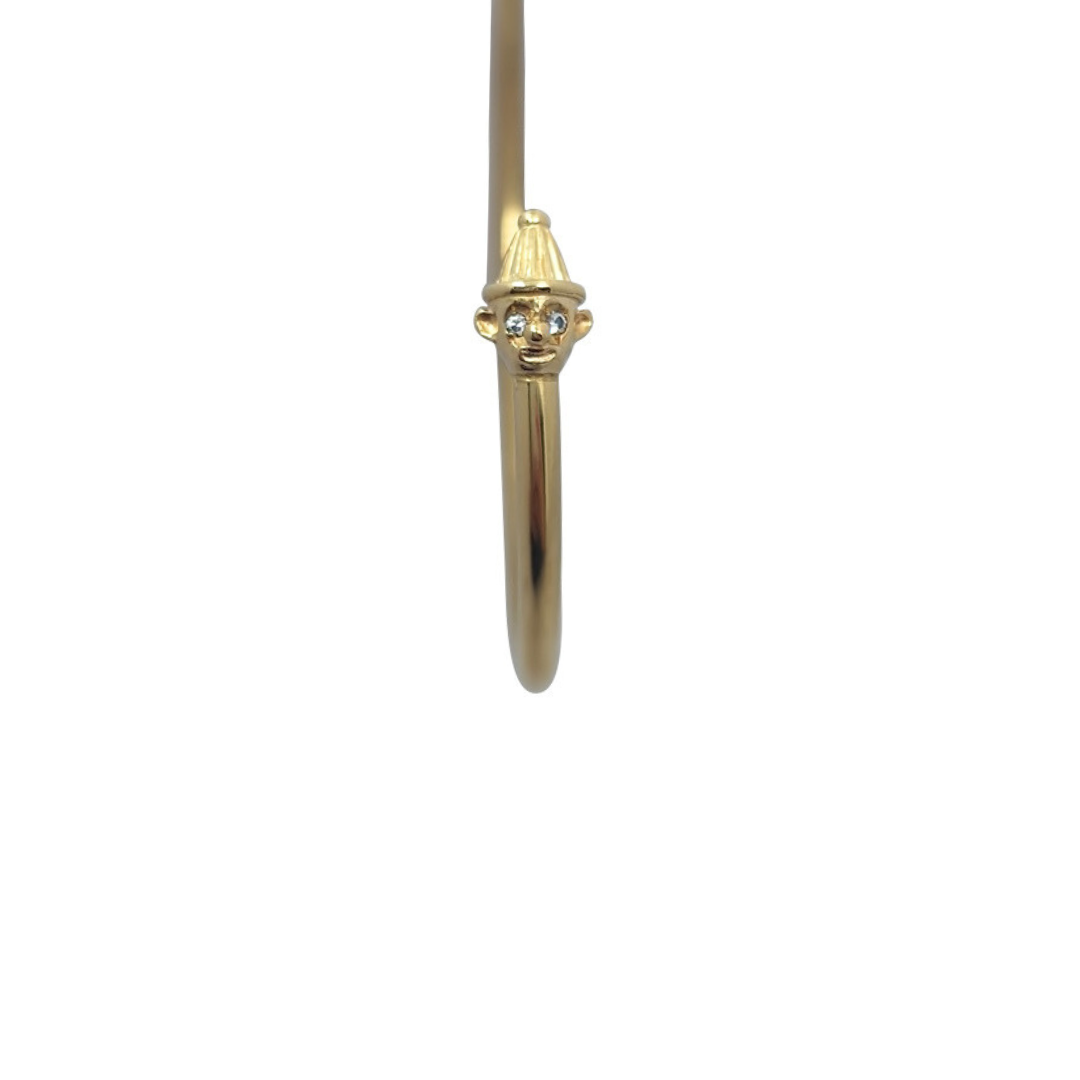 9ct Yellow Gold Clown Torque Bangle