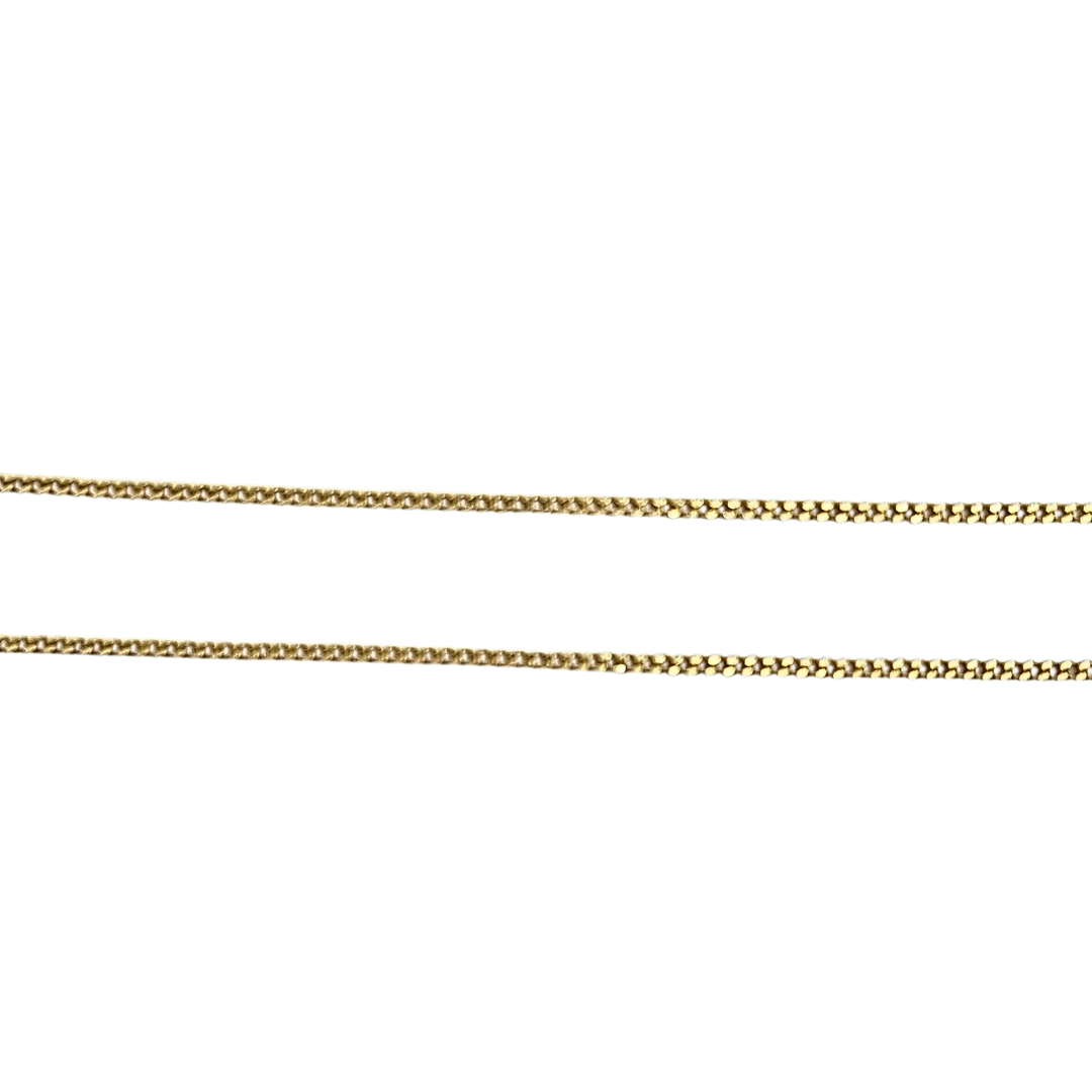 18ct Yellow Gold Baguette & Round Diamond Cluster Necklace